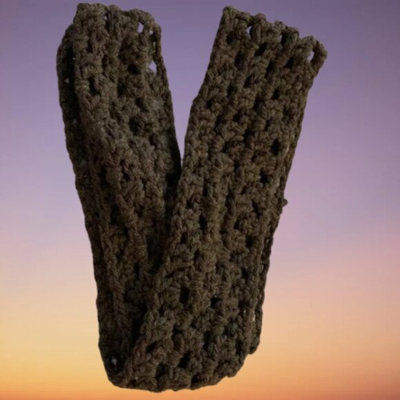 Handmade Accessories - beautiful brown infinity scarf - handmade